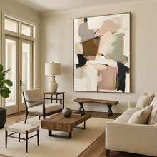 Load image into Gallery viewer, Custom Large Soft Neutral Shape Collage - Perfect for Minimalist Bedroom &amp; Calm Office Space LargeART0755
