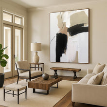 Load image into Gallery viewer, Large - Scale Neutral Abstract Art for Minimalist Living Room &amp; Elegant Office LargeART0504
