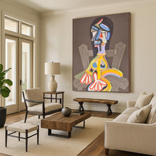 Load image into Gallery viewer, “Colorful Cubist Figure” - Abstract Figurative Art on Canvas DKH1453
