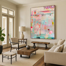 Load image into Gallery viewer, Pastel Abstract Collage Painting, Suited for Light - Filled Bedroom &amp; Creative Studio LargeART1815
