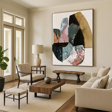 Load image into Gallery viewer, Geometric Abstract Collage Art, Suited for Modern Home Office &amp; Creative Studio LargeART2309
