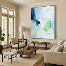 Load image into Gallery viewer, Custom Large Blue and Green Abstract Art - Great for Modern Office Break Room &amp; Nature - Loving Home LargeART0769
