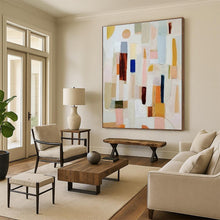 Load image into Gallery viewer, Colorful Geometric Collage Acrylic Art - Suited for Creative Studio &amp; Playful Kids’ Room LargeART0659
