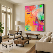 Load image into Gallery viewer, Vivid Color Explosion Abstract Art, Perfect for Modern Playroom &amp; Trendy Café LargeART2004

