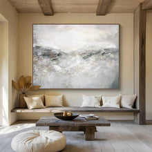 Load image into Gallery viewer, Gray And White Abstract Landscape Painting On Canvas DKH441
