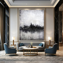 Load image into Gallery viewer, Monochrome Landscape Abstract Canvas Painting, Great for Minimalist Bedroom &amp; Nature - Inspired Lounge LargeART1147
