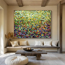 Load image into Gallery viewer, Hand - painted Substantial Vivid Green Field of Colors Acrylic Art for Nature - Loving Family Rooms LargeART1797
