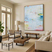 Load image into Gallery viewer, Soft Blue Abstract Painting, Ideal for Coastal Bedroom &amp; Modern Office Relaxation Area LargeART1866
