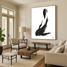 Load image into Gallery viewer, Ink Fish Silhouette – Black Ink Wash Fish Form DTP181
