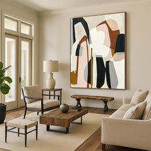 Load image into Gallery viewer, Colorful Geometric Shapes Collage Acrylic Art - Great for Creative Kids’ Room &amp; Modern Art Gallery LargeART0670
