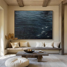 Load image into Gallery viewer, “Dark Ocean Waves” - Realistic - Inspired Abstract Acrylic, Suits Coastal Living Room and Nautical Library DLZ263
