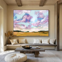 Load image into Gallery viewer, Cheerful Sky - Field Abstract Acrylic painting DLZ149
