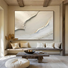 Load image into Gallery viewer, Textured Beige Abstract Minimalist Art for Modern Entryway &amp; Serene Meditation Room DKH040
