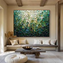 Load image into Gallery viewer, Mosaic - Inspired Abstract Painting on Canvas - “Colorful Mosaic” DKH759
