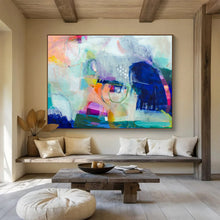Load image into Gallery viewer, Colorful Abstract Shape Painting - Great for Modern Playroom &amp; Artistic Kitchen DKH026

