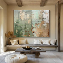 Load image into Gallery viewer, Earthy Green and Brown Textured Abstract Abstract acrylic painting DLZ107
