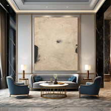 Load image into Gallery viewer, Minimalist Beige - Black Abstract Canvas Painting, Perfect for Minimalist Living Room &amp; Contemporary Gallery LargeART1165
