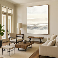 Load image into Gallery viewer, Gray - White Abstract Watercolor Layers, Suited for Minimalist Study &amp; Relaxing Reading Nook LargeART2055
