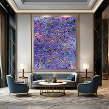 Load image into Gallery viewer, Purple Drip Abstract Canvas Painting, Great for Eclectic Living Room &amp; Creative Boutique LargeART1321
