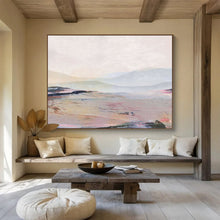 Load image into Gallery viewer, Pastel - Hued Mountain Landscape Abstract acrylic painting DLZ129
