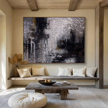 Load image into Gallery viewer, Monochromatic Abstract Cityscape Painting - Great for Industrial Office &amp; Art Gallery Hallway DKH009
