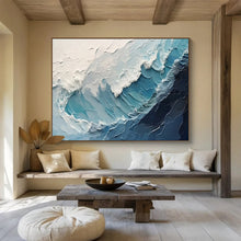 Load image into Gallery viewer, Ocean Waves “Textured Tide” Painting on Canvas, Impasto Maritime Art DKH872
