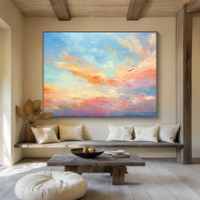 Load image into Gallery viewer, Soft Sunset Sky Abstract Painting for Minimalist Living Room &amp; Serene Bedroom DKH116
