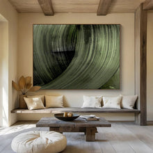 Load image into Gallery viewer, Swirling Dark Green Abstract Forms Abstract acrylic painting DLZ123
