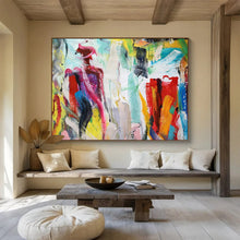 Load image into Gallery viewer, Colorful Abstract Figure Painting for Bohemian Bedroom &amp; Art Gallery DKH301
