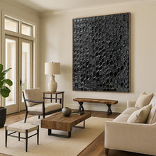 Load image into Gallery viewer, Black Textured Patterned Abstract - Ideal for Industrial - Style Loft &amp; Music Room LargeART2361
