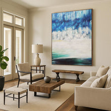 Load image into Gallery viewer, Blue &amp; Green Abstract Forest Landscape, Perfect for Nature - Inspired Bedroom &amp; Calm Office LargeART1974
