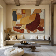 Load image into Gallery viewer, Warm Tone Abstract Art for Mid - Century Modern Home &amp; Art Gallery DKH088
