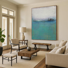 Load image into Gallery viewer, “Misty Blue Landscape” - Blue Abstract Landscape on Canvas DKH1197
