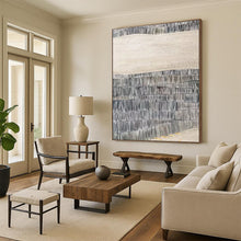 Load image into Gallery viewer, Custom Large Gray Textured Waves - Great for Industrial - Chic Café &amp; Minimalist Art Studio LargeART0729
