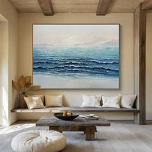 Load image into Gallery viewer, Sparkling Ocean Waves: Luminous Seaside Abstract Large - Scale Hand - painted Abstract Acrylic Art DLZ185
