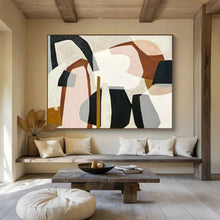 Load image into Gallery viewer, Abstract Painting on Canvas: Soft - Toned Organic Shapes - “Gentle Forms” DKH581
