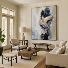 Load image into Gallery viewer, Abstract Embrace Painting, Perfect for Romantic Bedroom &amp; Intimate Lounge LargeART1831
