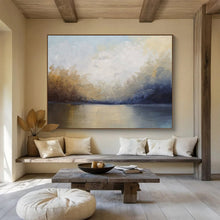 Load image into Gallery viewer, Serene Water &amp; Sky Soft Hues &amp; Tranquil Landscape on Canvas DLZ009
