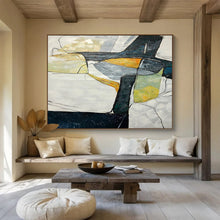 Load image into Gallery viewer, Geometric Abstract in Neutral and Colorful Tones Abstract acrylic painting DLZ038
