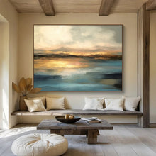 Load image into Gallery viewer, Warm - Toned Sunset Abstract Painting On Canvas for Romantic Bedroom &amp; Dinner Party Space DKH340
