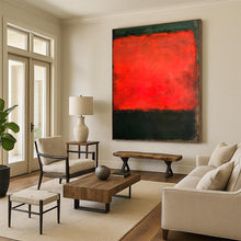 Load image into Gallery viewer, “Red and Black Color - Field” - Dramatic Color - Field Art on Canvas DKH1614
