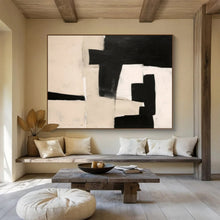 Load image into Gallery viewer, Monochrome Geometric Abstraction Abstract acrylic painting DLZ071
