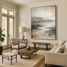 Load image into Gallery viewer, “Muted Coastal Landscape” Abstract Painting on Canvas, Serene Bedroom Decor DKH1001

