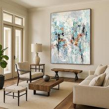 Load image into Gallery viewer, Blue - Gray Abstract Mix Art for Minimalist Bedroom &amp; Calming Study LargeART0890
