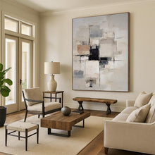Load image into Gallery viewer, Neutral Geometric Abstraction Art for Corporate Office &amp; Modern Living Room LargeART0868
