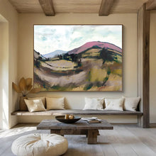 Load image into Gallery viewer, Colorful Rolling Hills Landscape Abstract acrylic painting DLZ126
