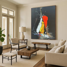 Load image into Gallery viewer, Gray - Pink Graffiti - Inspired Abstract Painting, Brightening Art Studios &amp; Eclectic Living Room Feature Walls LargeART0812
