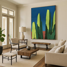 Load image into Gallery viewer, “Minimalist Green Monoliths” – Simple Geometric Landscape with Bold Color Blocks DTP093
