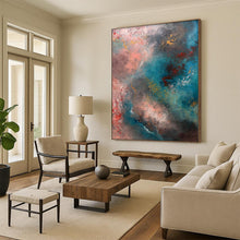 Load image into Gallery viewer, Hand - painted Substantial Colorful Abstract Clouds Acrylic Art for Bright Living Rooms LargeART0053
