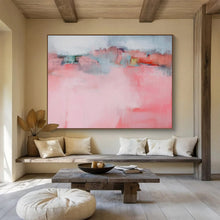 Load image into Gallery viewer, Gentle Pink Wash Abstract Canvas Painting DKH487
